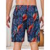 image:imageSILKWORLD Mens Swim Trunks 9 Quick Dry Bathing Suit Beach Shorts with Zipper Pockets  Compression LinerOrange Palm