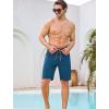 image:imageSILKWORLD Mens Swim Trunks 9 Quick Dry Bathing Suit Beach Shorts with Zipper Pockets  Compression LinerSteel Blue