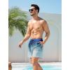 image:imageSILKWORLD Mens Swim Trunks with Compression Liner 6 Inch Inseam Quick Dry Beach Shorts Bathing Suit with Zipper Pockets