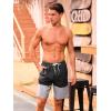 image:imageSILKWORLD Mens Swim Trunks with Compression Liner 9 Beach Board Shorts Men 2 in 1 Quick Dry Bathing Suit with PocketsBlackgrey