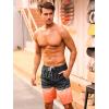 image:imageSILKWORLD Mens Swim Trunks with Compression Liner 9 Beach Board Shorts Men 2 in 1 Quick Dry Bathing Suit with PocketsBlackorange