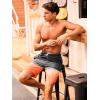 image:imageSILKWORLD Mens Swim Trunks with Compression Liner 9 Beach Board Shorts Men 2 in 1 Quick Dry Bathing Suit with PocketsBlackorange
