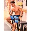 image:imageSILKWORLD Mens Swim Trunks with Compression Liner 9 Beach Board Shorts Men 2 in 1 Quick Dry Bathing Suit with PocketsNavyblue