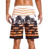 image:imageSILKWORLD Mens Swim Trunks with Compression Liner 9 Beach Board Shorts Men 2 in 1 Quick Dry Bathing Suit with PocketsPalm Tree