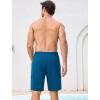 image:imageSILKWORLD Mens Swim Trunks with Compression Liner 9 Cargo Pockets Swimsuit Quick Dry Athletic Bathing Suits for Pool BeachCb Blue