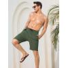 image:imageSILKWORLD Mens Swim Trunks with Compression Liner QuickDry 10 Stretch Beach ShortsArmy Green