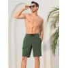 image:imageSILKWORLD Mens Swim Trunks with Compression Liner QuickDry 10 Stretch Beach ShortsArmy Green
