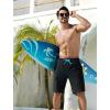 image:imageSILKWORLD Mens Swim Trunks with Compression Liner QuickDry 10 Stretch Beach ShortsBlack  Blue
