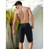 image:imageSILKWORLD Mens Swim Trunks with Compression Liner QuickDry 10 Stretch Beach ShortsBlack  Blue