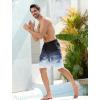 image:imageSILKWORLD Mens Swim Trunks with Compression Liner QuickDry 10 Stretch Beach ShortsBlack  Gray Gradient