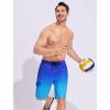 image:imageSILKWORLD Mens Swim Trunks with Compression Liner QuickDry 10 Stretch Beach ShortsBlue Floral Gradient