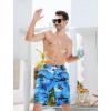 image:imageSILKWORLD Mens Swim Trunks with Compression Liner QuickDry 10 Stretch Beach ShortsBright Blue Seascape