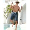 image:imageSILKWORLD Mens Swim Trunks with Compression Liner QuickDry 10 Stretch Beach ShortsDark Gray  White