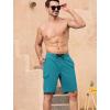 image:imageSILKWORLD Mens Swim Trunks with Compression Liner QuickDry 10 Stretch Beach ShortsDark Green