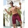 image:imageSILKWORLD Mens Swim Trunks with Compression Liner QuickDry 10 Stretch Beach ShortsDark Red