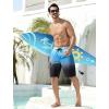 image:imageSILKWORLD Mens Swim Trunks with Compression Liner QuickDry 10 Stretch Beach ShortsLight Blue Gradient