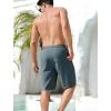 image:imageSILKWORLD Mens Swim Trunks with Compression Liner QuickDry 10 Stretch Beach ShortsLight Gray