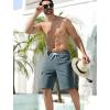 image:imageSILKWORLD Mens Swim Trunks with Compression Liner QuickDry 10 Stretch Beach ShortsLight Gray