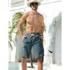 image:imageSILKWORLD Mens Swim Trunks with Compression Liner QuickDry 10 Stretch Beach ShortsLight Gray