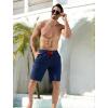 image:imageSILKWORLD Mens Swim Trunks with Compression Liner QuickDry 10 Stretch Beach ShortsNavy Blue