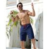 image:imageSILKWORLD Mens Swim Trunks with Compression Liner QuickDry 10 Stretch Beach ShortsNavy Blue