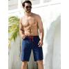 image:imageSILKWORLD Mens Swim Trunks with Compression Liner QuickDry 10 Stretch Beach ShortsNavy Blue