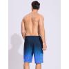 image:imageSILKWORLD Mens Swim Trunks with Compression Liner QuickDry 10 Stretch Beach ShortsNavy Floral Gradient