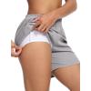 image:imageSILKWORLD Womens Running Shorts Hight Waist 5 Summer Athletic Gym Workout Fashion Short with Liner and Zipper PocketsLight Grey