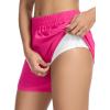 image:imageSILKWORLD Womens Running Shorts Hight Waist 5 Summer Athletic Gym Workout Fashion Short with Liner and Zipper PocketsRose Red