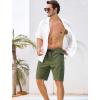 image:imageSILKWORLD Mens Swim Trunks with Compression Liner Quick Dry Bathing Suit 9 Swimming Beach Shorts with Zipper PocketsArmy Green