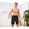 image:imageSILKWORLD Mens Swim Trunks with Compression Liner Quick Dry Bathing Suit 9 Swimming Beach Shorts with Zipper PocketsBlack