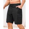 image:imageSILKWORLD Mens Swim Trunks with Compression Liner Quick Dry Bathing Suit 9 Swimming Beach Shorts with Zipper PocketsBlack