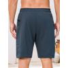 image:imageSILKWORLD Mens Swim Trunks with Compression Liner Quick Dry Bathing Suit 9 Swimming Beach Shorts with Zipper PocketsDark Grey
