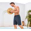 image:imageSILKWORLD Mens Swim Trunks with Compression Liner Quick Dry Bathing Suit 9 Swimming Beach Shorts with Zipper PocketsDark Grey
