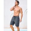 image:imageSILKWORLD Mens Swim Trunks with Compression Liner Quick Dry Bathing Suit 9 Swimming Beach Shorts with Zipper PocketsDusty Blue