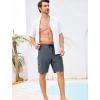 image:imageSILKWORLD Mens Swim Trunks with Compression Liner Quick Dry Bathing Suit 9 Swimming Beach Shorts with Zipper PocketsDusty Blue