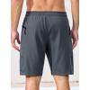 image:imageSILKWORLD Mens Swim Trunks with Compression Liner Quick Dry Bathing Suit 9 Swimming Beach Shorts with Zipper PocketsDusty Blue