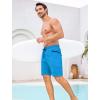 image:imageSILKWORLD Mens Swim Trunks with Compression Liner Quick Dry Bathing Suit 9 Swimming Beach Shorts with Zipper PocketsLake Blue