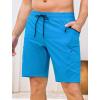 image:imageSILKWORLD Mens Swim Trunks with Compression Liner Quick Dry Bathing Suit 9 Swimming Beach Shorts with Zipper PocketsLake Blue