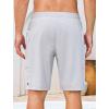 image:imageSILKWORLD Mens Swim Trunks with Compression Liner Quick Dry Bathing Suit 9 Swimming Beach Shorts with Zipper PocketsLight Grey