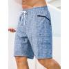 image:imageSILKWORLD Mens Swim Trunks with Compression Liner Quick Dry Bathing Suit 9 Swimming Beach Shorts with Zipper PocketsP1grey Coil