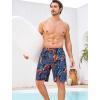 image:imageSILKWORLD Mens Swim Trunks with Compression Liner Quick Dry Bathing Suit 9 Swimming Beach Shorts with Zipper PocketsP2orange Palm
