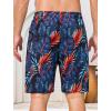 image:imageSILKWORLD Mens Swim Trunks with Compression Liner Quick Dry Bathing Suit 9 Swimming Beach Shorts with Zipper PocketsP2orange Palm