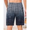 image:imageSILKWORLD Mens Swim Trunks with Compression Liner Quick Dry Bathing Suit 9 Swimming Beach Shorts with Zipper PocketsP4greynavy Ombre