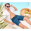 image:imageSILKWORLD Mens Swim Trunks with Compression Liner Quick Dry Bathing Suit 9 Swimming Beach Shorts with Zipper PocketsSteel Blue