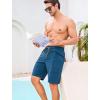image:imageSILKWORLD Mens Swim Trunks with Compression Liner Quick Dry Bathing Suit 9 Swimming Beach Shorts with Zipper PocketsSteel Blue