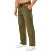 image:imageSILKWORLD Mens Cargo Sweatpants Casual Joggers Open Bottom Sweat Pant Baggy Cotton Athletic Pants with Zipper Pockets Olive Green Large