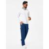 image:imageSILKWORLD Mens Sweatpants Open Bottom Midweight Cotton Pant Casual Joggers Baggy Athletic Sweat Pant with Zipper Pockets Navy Blue Large