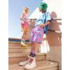 image:imageSILKWORLD Boys Swim Trunks with Compression Liner Quick Dry Bathing Suits Kids Beach Swimming Shorts 516 YearsPink Turtle