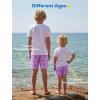 image:imageSILKWORLD Boys Swim Trunks with Compression Liner Quick Dry Bathing Suits Kids Beach Swimming Shorts 516 YearsPink Turtle